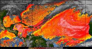 Météo tropicale : Air sec et densité de poussière dans l'air.