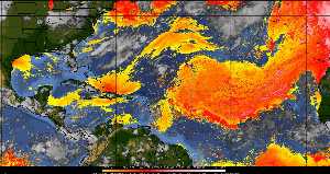Météo tropicale : Air sec et densité de poussière dans l'air.