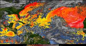 Météo tropicale : Air sec et densité de poussière dans l'air.