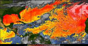 Météo tropicale : Air sec et densité de poussière dans l'air.