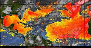 Météo tropicale : Air sec et densité de poussière dans l'air.
