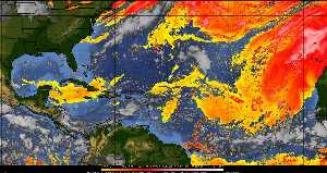Météo tropicale : Air sec et densité de poussière dans l'air.