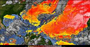 Météo tropicale : Air sec et densité de poussière dans l'air.