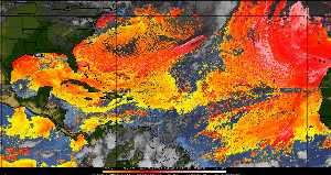 Météo tropicale : Air sec et densité de poussière dans l'air.