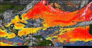 Météo tropicale : Air sec et densité de poussière dans l'air.