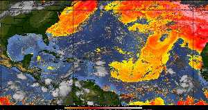 Météo tropicale : Air sec et densité de poussière dans l'air.
