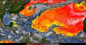 Météo tropicale : Air sec et densité de poussière dans l'air.