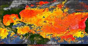 Météo tropicale : Air sec et densité de poussière dans l'air.