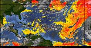 Météo tropicale : Air sec et densité de poussière dans l'air.