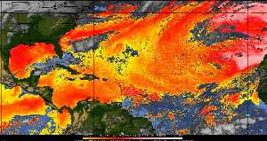 Météo tropicale : Air sec et densité de poussière dans l'air.