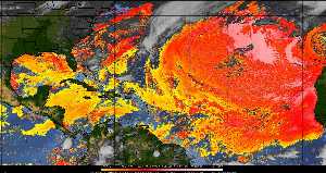 Météo tropicale : Air sec et densité de poussière dans l'air.