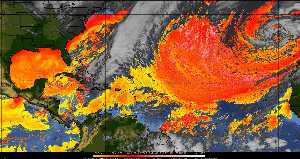 Météo tropicale : Air sec et densité de poussière dans l'air.