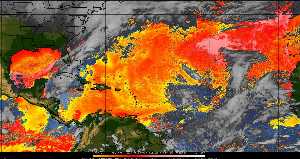 Météo tropicale : Air sec et densité de poussière dans l'air.