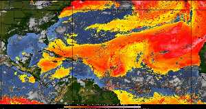 Météo tropicale : Air sec et densité de poussière dans l'air.