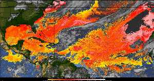 Météo tropicale : Air sec et densité de poussière dans l'air.