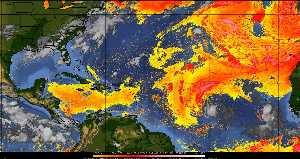 Météo tropicale : Air sec et densité de poussière dans l'air.