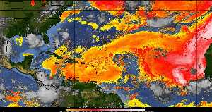Météo tropicale : Air sec et densité de poussière dans l'air.