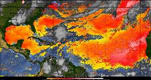 Météo tropicale : Air sec et densité de poussière dans l'air.
