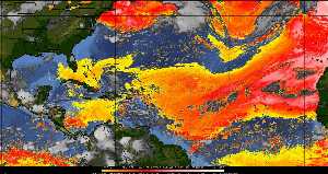 Météo tropicale : Air sec et densité de poussière dans l'air.
