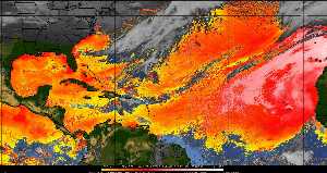 Météo tropicale : Air sec et densité de poussière dans l'air.