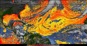 Météo tropicale : Air sec et densité de poussière dans l'air.