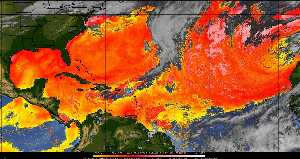Météo tropicale : Air sec et densité de poussière dans l'air.