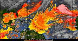Météo tropicale : Air sec et densité de poussière dans l'air.