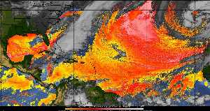 Météo tropicale : Air sec et densité de poussière dans l'air.