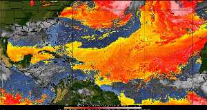Météo tropicale : Air sec et densité de poussière dans l'air.