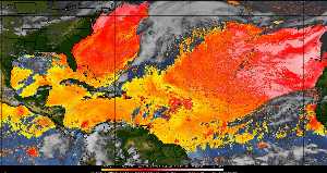 Météo tropicale : Air sec et densité de poussière dans l'air.