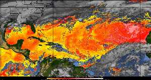 Météo tropicale : Air sec et densité de poussière dans l'air.