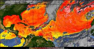Météo tropicale : Air sec et densité de poussière dans l'air.