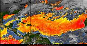 Météo tropicale : Air sec et densité de poussière dans l'air.