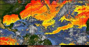 Météo tropicale : Air sec et densité de poussière dans l'air.