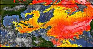 Météo tropicale : Air sec et densité de poussière dans l'air.