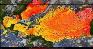 Météo tropicale : Air sec et densité de poussière dans l'air.