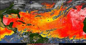 Météo tropicale : Air sec et densité de poussière dans l'air.