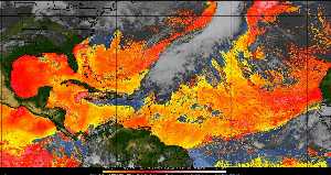Météo tropicale : Air sec et densité de poussière dans l'air.