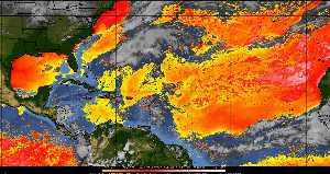 Météo tropicale : Air sec et densité de poussière dans l'air.
