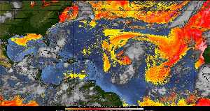 Météo tropicale : Air sec et densité de poussière dans l'air.