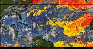 Météo tropicale : Air sec et densité de poussière dans l'air.