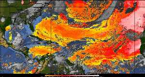 Météo tropicale : Air sec et densité de poussière dans l'air.