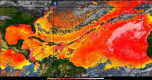 Météo tropicale : Air sec et densité de poussière dans l'air.