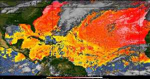 Météo tropicale : Air sec et densité de poussière dans l'air.
