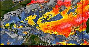 Météo tropicale : Air sec et densité de poussière dans l'air.