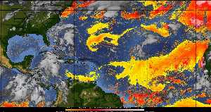 Météo tropicale : Air sec et densité de poussière dans l'air.