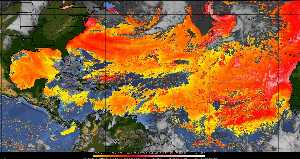 Météo tropicale : Air sec et densité de poussière dans l'air.