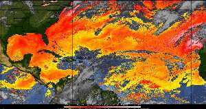 Météo tropicale : Air sec et densité de poussière dans l'air.