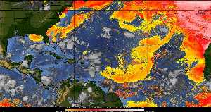 Météo tropicale : Air sec et densité de poussière dans l'air.