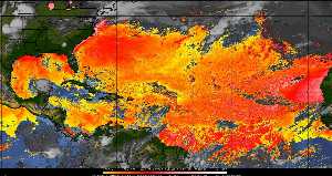 Météo tropicale : Air sec et densité de poussière dans l'air.